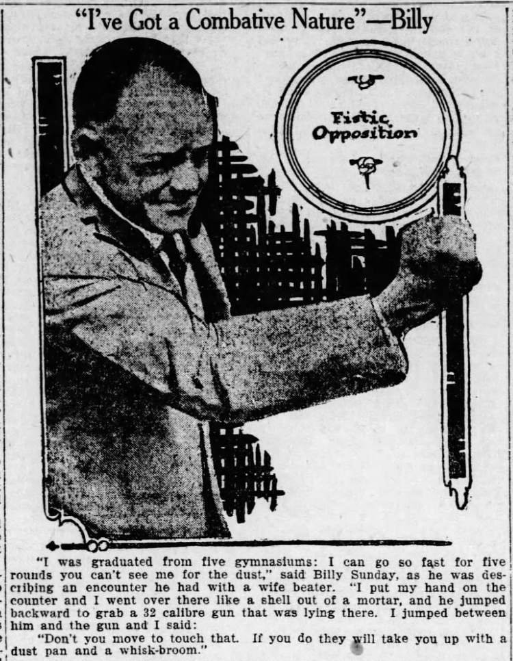 Billy Sunday hosted a revival campaign in Richmond, Indiana, starting ...